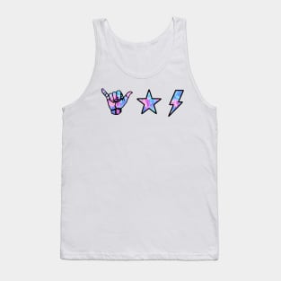 watercolor shaka, star and lightning sticker pack Tank Top